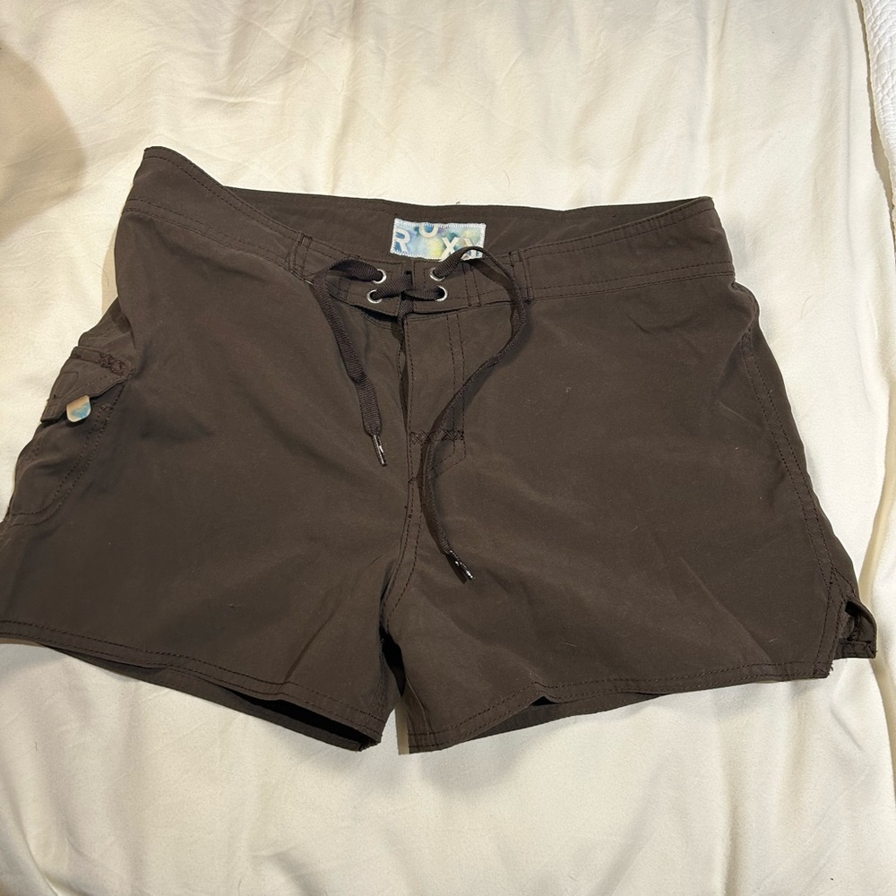 Roxy Dark Brown Women's Hybrid Shorts 🩳 💧